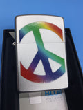 Zippo Peace Sign Satin Chrome 24475