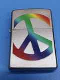 Zippo Peace Sign Satin Chrome 24475