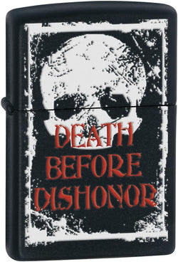 Zippo Death before Dishonor Black Matte 24711