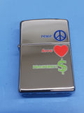 Zippo Peace Love & Prosperity High Polish Chrome 24714