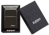 Zippo Ebony with Logo 24756ZL