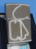 Zippo Dog Tags Etched High Polish Chrome 24836