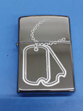 Zippo Dog Tags Etched High Polish Chrome 24836