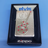 Zippo Elvis Guitar Bling Emblem Brushed Chrome 24841