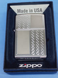 Zippo Stripes & Diamonds High Polish Chrome 24851