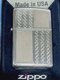 Zippo Stripes & Diamonds High Polish Chrome 24851