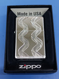 Zippo Double Twister Emblem Brushed Chrome 24871