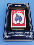 Zippo Gift Set Lighter/Playing Cards White Matte 24880