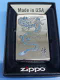 Zippo Blue Dragon High Polished Chrome 250-26855