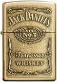 Zippo Jack Daniels Pewter Emblem High Polish Brass 254BJD.428
