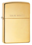 Zippo High Polish Brass with Solid Brass Engraved 254