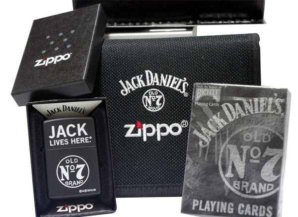 Zippo Gift Set Jack Daniels Black Lighter/Cards 28014 – Real Guts ...