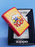 Zippo Aces and 777 Red Matte 28037