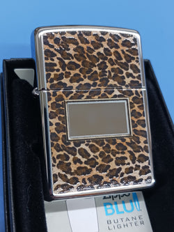 Zippo Leopard High Polish Chrome Lighter 28047