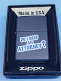Zippo Do I Need An Attorney Navy Matte 28063