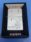 Zippo Playboy Bunny Hearts Satin Chrome Lighter 28077