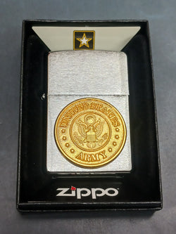 Zippo US Army Emblem Brushed Chrome 280ARM