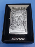 Zippo Blessed savior Jesus Christ Emblem Satin Chrome 28125