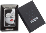 Zippo Sexy Girl in Sunglasses High Polish Chrome 28274