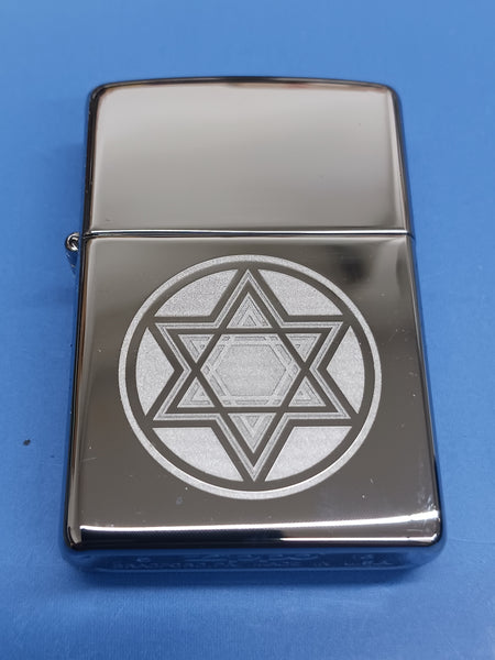 Zippo Star of David High Polish Chrome 28288