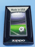 Zippo Football in Stadium One Game One World Black Matte 28301