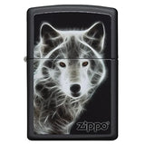 Zippo White Wolf Black Matte 28303