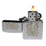 Zippo Brush Chrome 1941 Fleur De Lis Lighter 28325