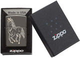 Zippo Running Stallion Black Ice 28645
