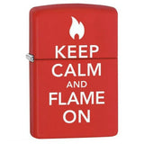 Zippo Keep Calm and Flame On Red Matte 28671