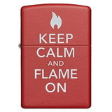 Zippo Keep Calm and Flame On Red Matte 28671