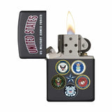 Zippo U.S. Military Armed Forces Black Matte 28898