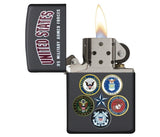 Zippo U.S. Military Armed Forces Black Matte 28898