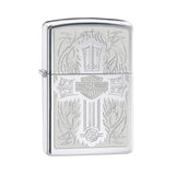 Zippo Harley-Davidson Lasered Cross High Polish Pocket Lighter, 28982