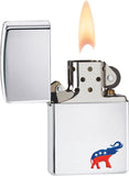 Zippo Republican Elephant Pocket Lighter, High Polish Chrome 29072
