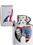 Zippo Flame Collage Brushed Chrome 29075