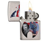 Zippo Flame Collage Brushed Chrome 29075
