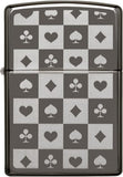 Zippo Cards Suits Black Ice 29082