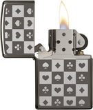 Zippo Cards Suits Black Ice 29082