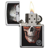 Zippo Anne Stokes Carved Skull with Sunglasses 29108