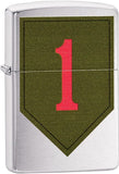 Zippo U.S. Army 1st Infantry Brushed Chrome 29182