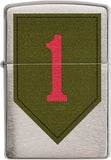 Zippo U.S. Army 1st Infantry Brushed Chrome 29182