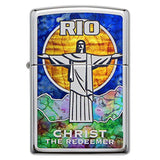 Zippo Christ The Redeemer High Polish Chrome Pocket Lighter 29256
