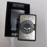 Zippo Harley-Davidson Skull Chrome Black Matte 29291