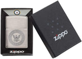 Zippo Navy Brushed Chrome 29385