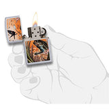 Zippo Bass Fish and Bird Satin Chrome 29391