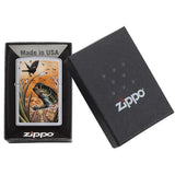 Zippo Bass Fish and Bird Satin Chrome 29391