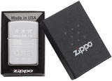 Zippo Made in USA with Flag High Polish Chrome 29430