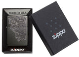 Zippo Iced Paisley Gray Dusk 29431