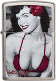 Zippo Bettie Page Brushed Chrome Pocket Lighter 29439