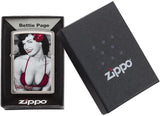 Zippo Bettie Page Brushed Chrome Pocket Lighter 29439